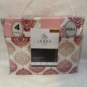 Lebra Home 6-Piece Pink and Red Sheet Set